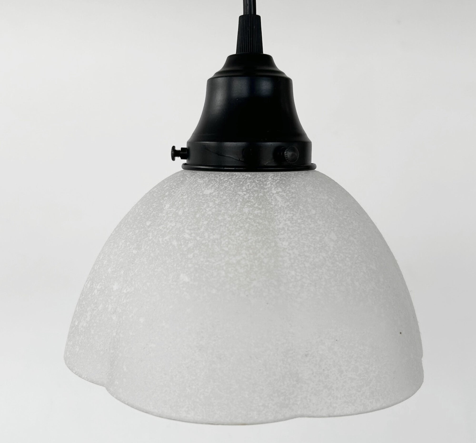 Frosted Texturized White Flower Pendant Light