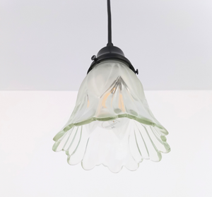 Clear Teardrop Frosted Vintage Pendant
