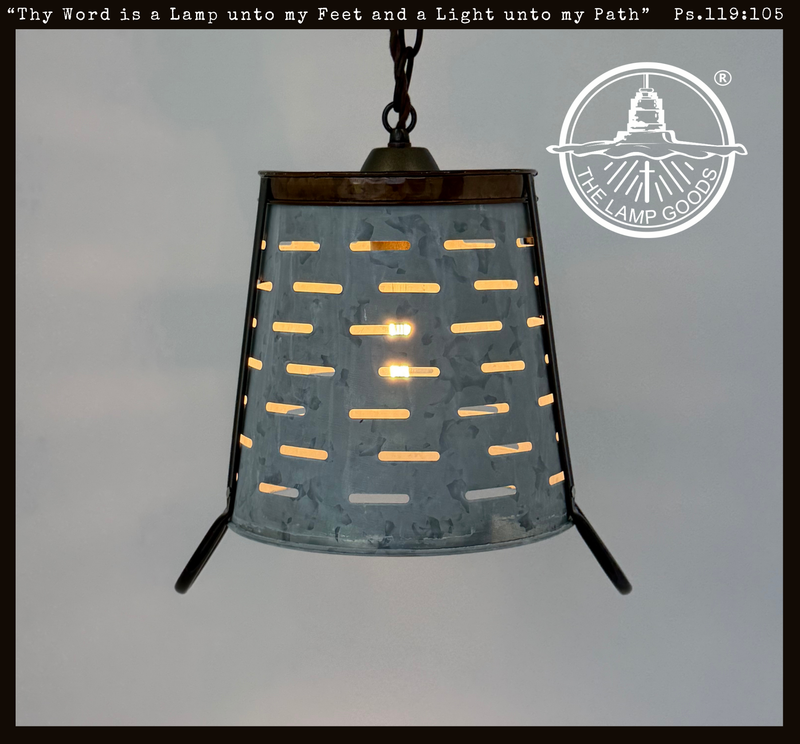 Copper Band Galvanized Bucket Pendant
