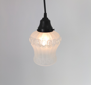 Vintage Frosted Glass Bubble-Ring Pendant Light