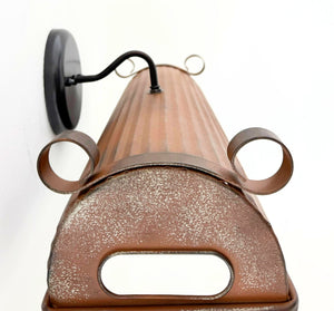 Rustic Copper Dome Wall Sconce