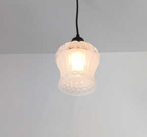 Vintage Frosted Glass Bubble-Ring Pendant Light