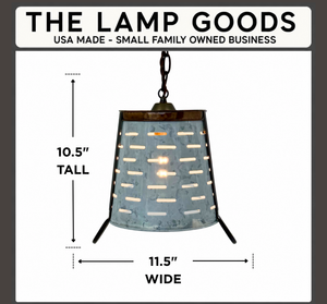 Copper Band Galvanized Bucket Pendant
