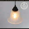 Frosted Rib and Taper Flare Glass Pendant Light