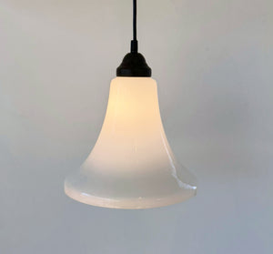 Opal Milk Glass Soft Bell Farmhouse Pendant