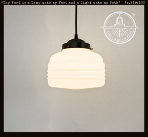 Metropolitan Ringed Schoolhouse Pendant Light