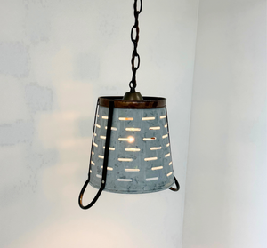 Copper Band Galvanized Bucket Pendant