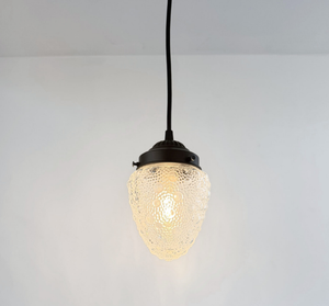 Vintage Bubbled Torpedo Glass Pendant Light | 4.5" Width - The Lamp Goods