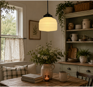 Metropolitan Ringed Schoolhouse Pendant Light