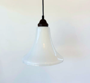 Opal Milk Glass Soft Bell Farmhouse Pendant