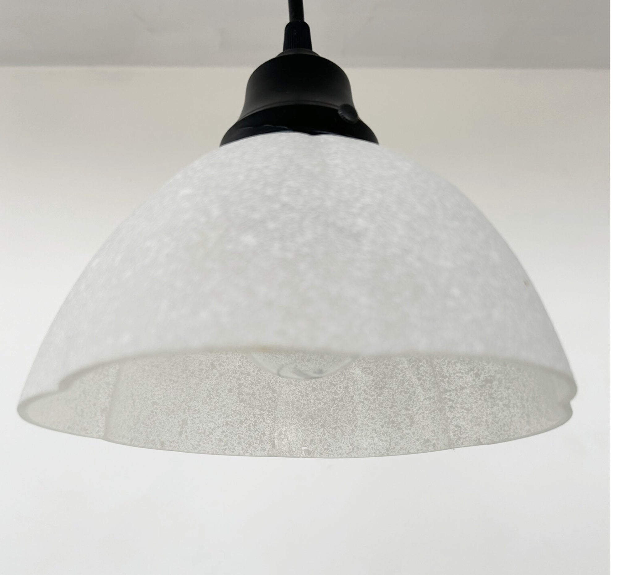 Frosted Texturized White Flower Pendant Light