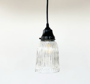 Tall Holophane Antique 1940's Pendant