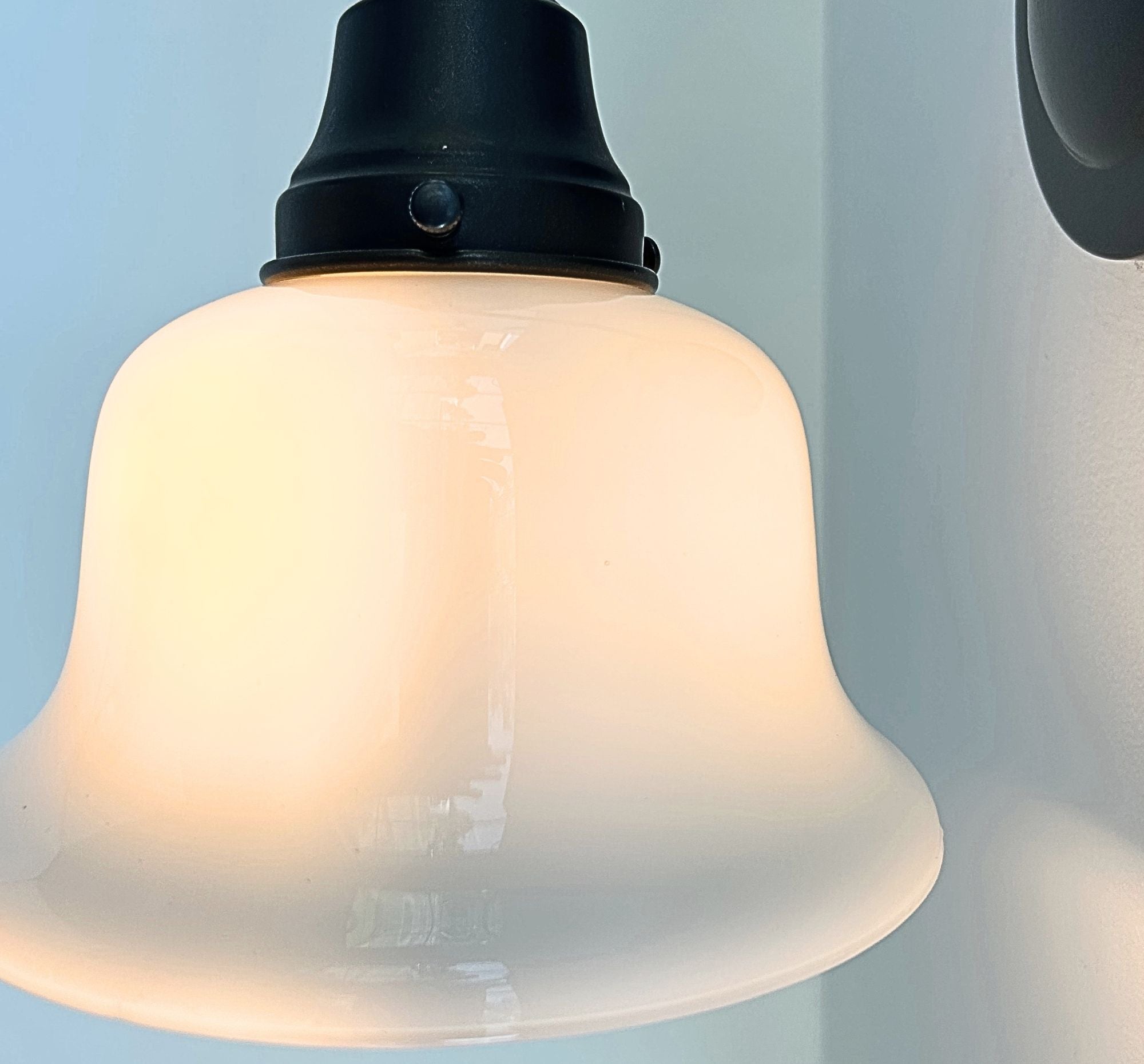 Traditional 1940's Milk Glass Bell Wall SCONCE Lighting