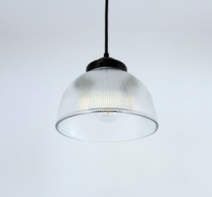Vintage Thin Holophane Pendant Light
