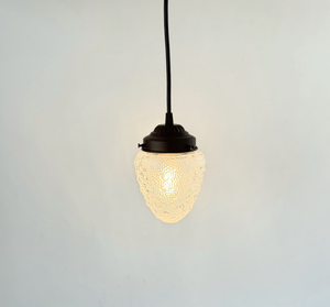 Vintage Bubbled Torpedo Glass Pendant Light | 4.5" Width - The Lamp Goods