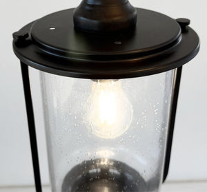Farmhouse Clear Seeded Glass Lantern Pendant