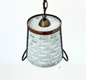 Copper Band Galvanized Bucket Pendant