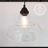 Vintage Clear Glass Stepped Dome Pendant Light