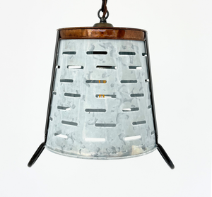 Copper Band Galvanized Bucket Pendant