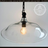 Clear Glass Wide Dome Pendant Light