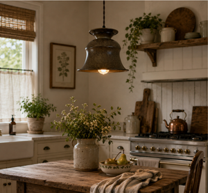 Rustic Orchard Bell Pendant Light
