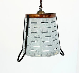 Copper Band Galvanized Bucket Pendant