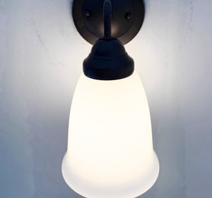 Beacon Bell Milk Glass Wall Light