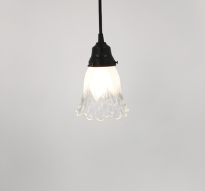 Clear Teardrop Frosted Vintage Pendant