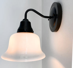 Traditional 1940's Milk Glass Bell Wall SCONCE Lighting