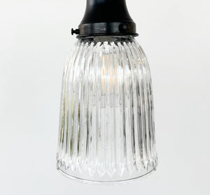 Tall Holophane Antique 1940's Pendant