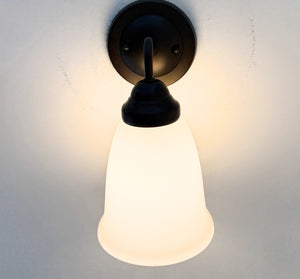 Beacon Bell Milk Glass Wall Light