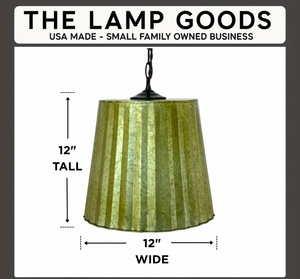 Sage Galvanized Fluted Pendant Light