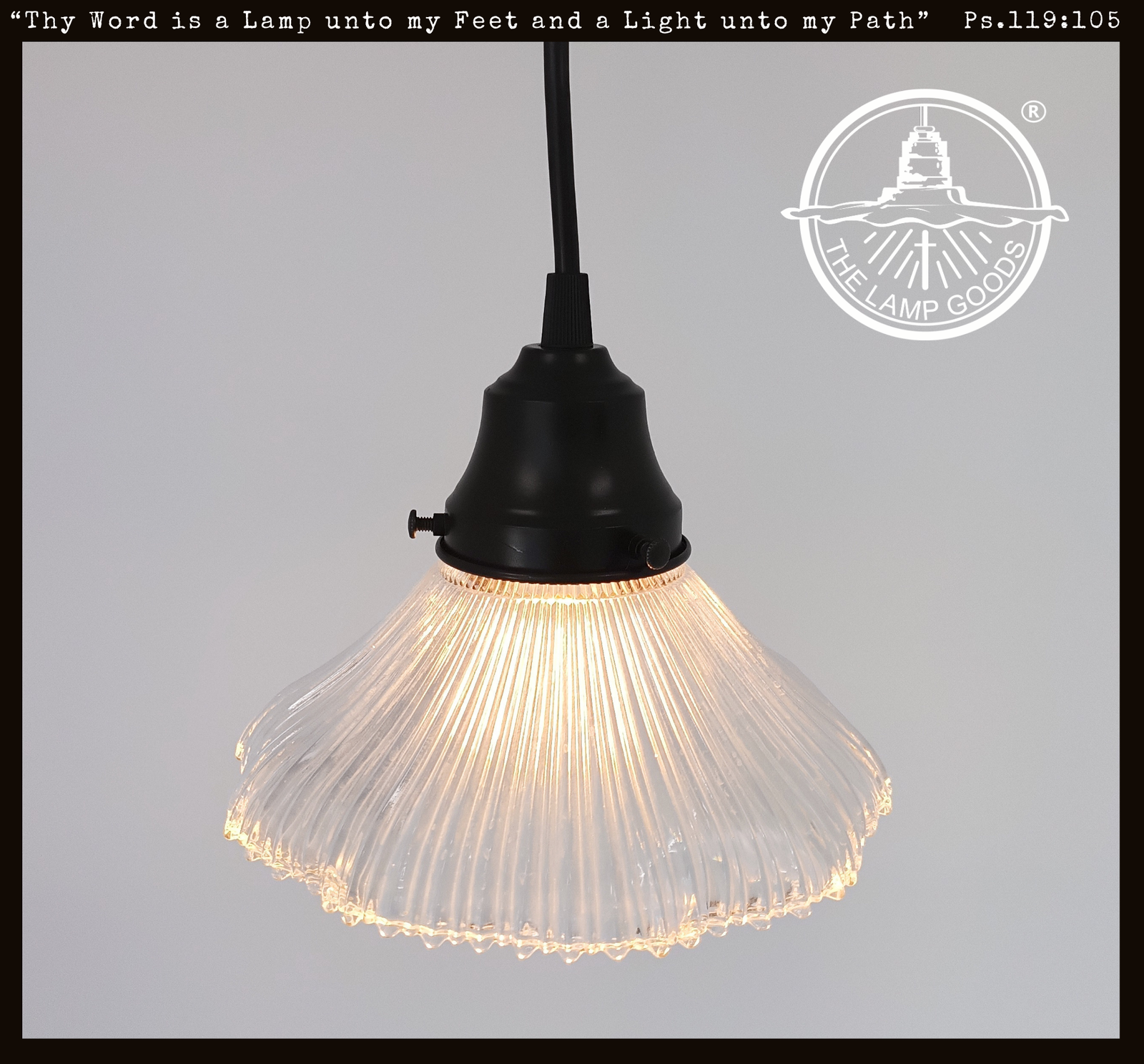 Delicate Petite Scallop Ribbed Glass Pendant Light | The Lamp Goods