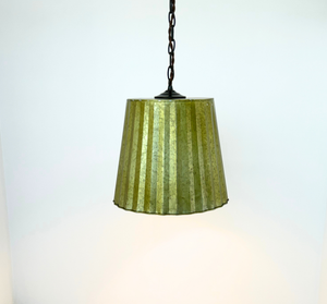 Sage Galvanized Fluted Pendant Light