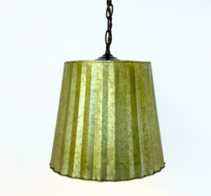 Sage Galvanized Fluted Pendant Light