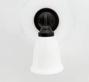Beacon Bell Milk Glass Wall Light