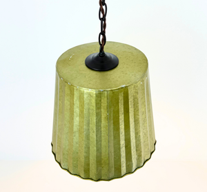 Sage Galvanized Fluted Pendant Light