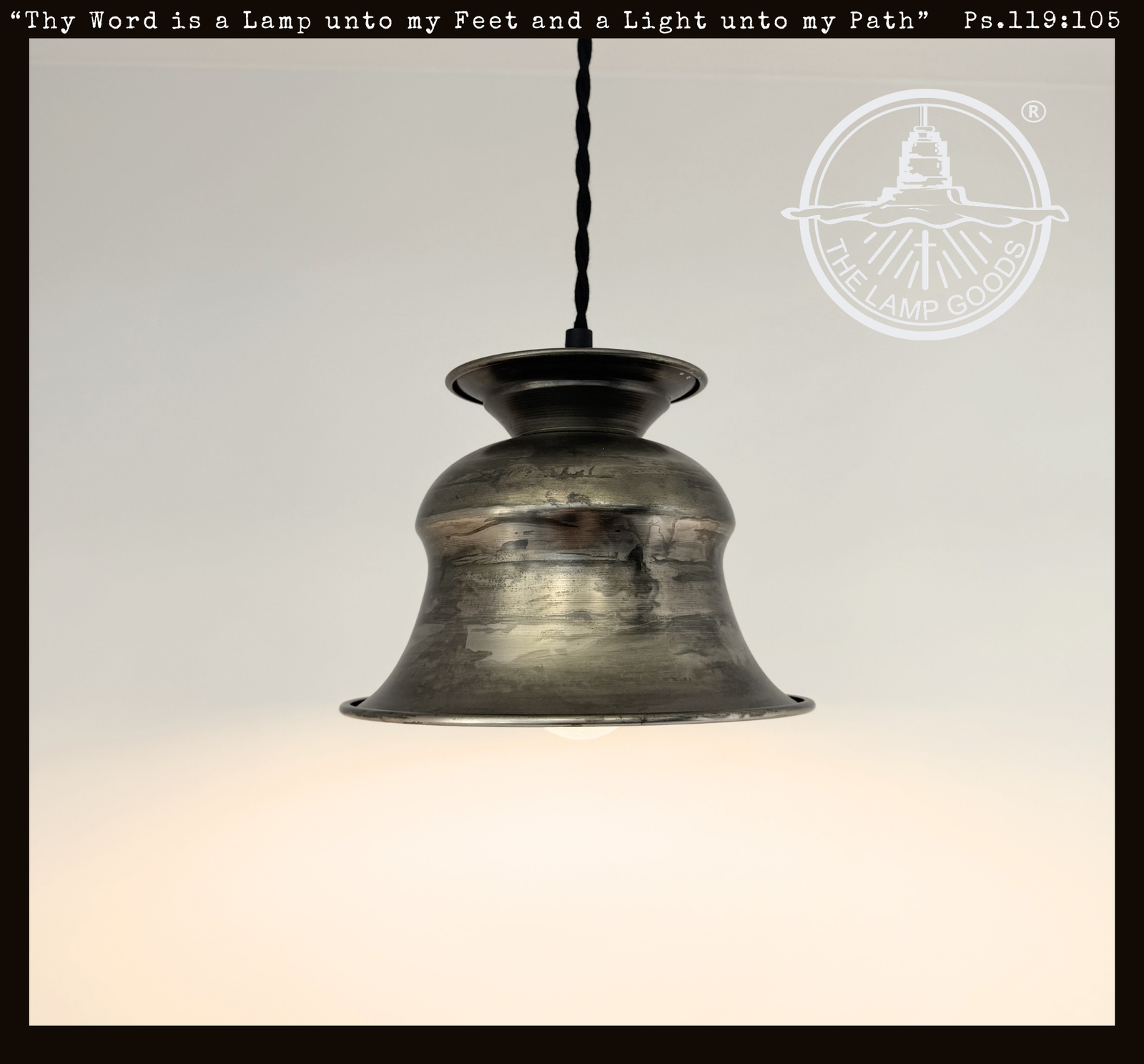 Pewter Orchard Bell Pendant Light