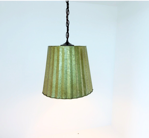 Sage Galvanized Fluted Pendant Light