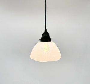Frosted Texturized White Flower Pendant Light