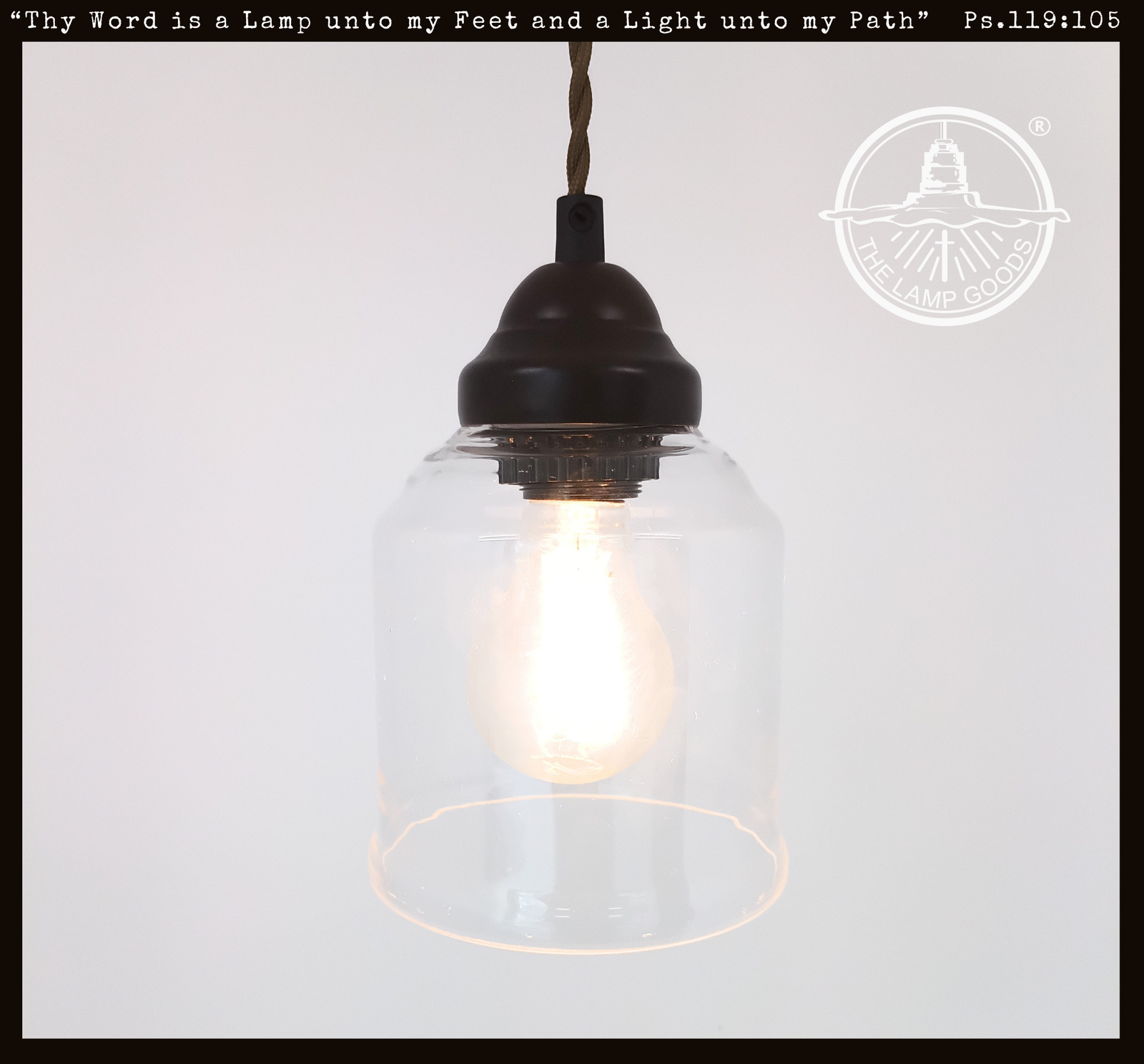 Vintage Simple Clear Bell Pendant