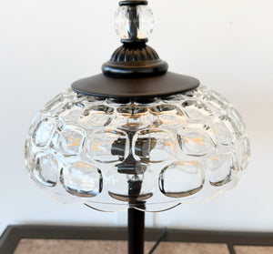 Vintage-Inspired Clear Bubble Glass Table Lamp