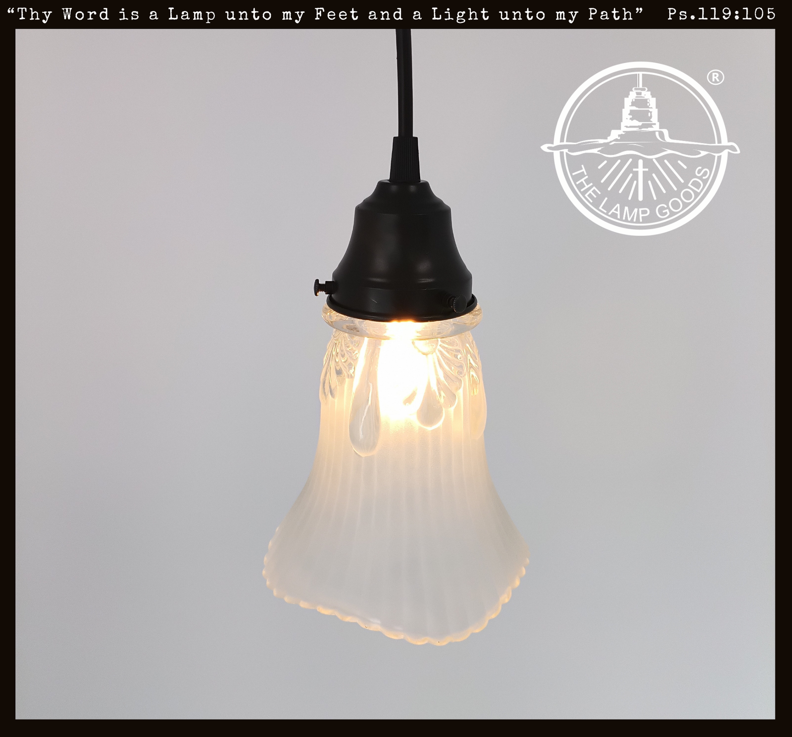 Delicate Squared Thick Rim Tassel Pendant Light | The Lamp Goods