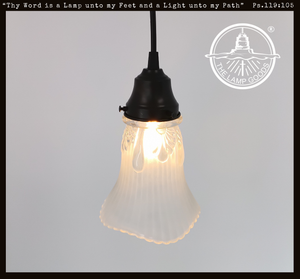 Delicate Squared Thick Rim Tassel Pendant Light