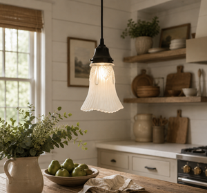 Delicate Squared Thick Rim Tassel Pendant Light