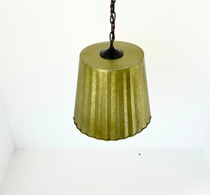 Sage Galvanized Fluted Pendant Light