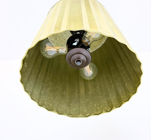 Sage Galvanized Fluted Pendant Light