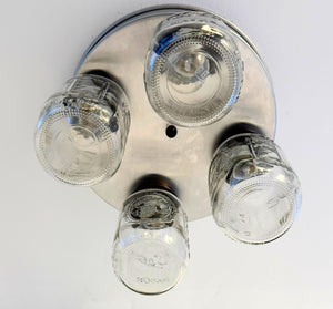 Farmhouse Mason Jar Quartet Flush Mount