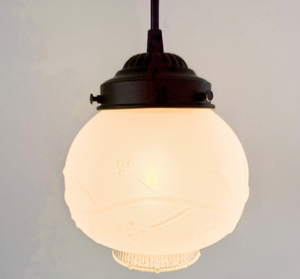 Embossed Floral Vine Berries Pendant Light | 6" Width - The Lamp Goods