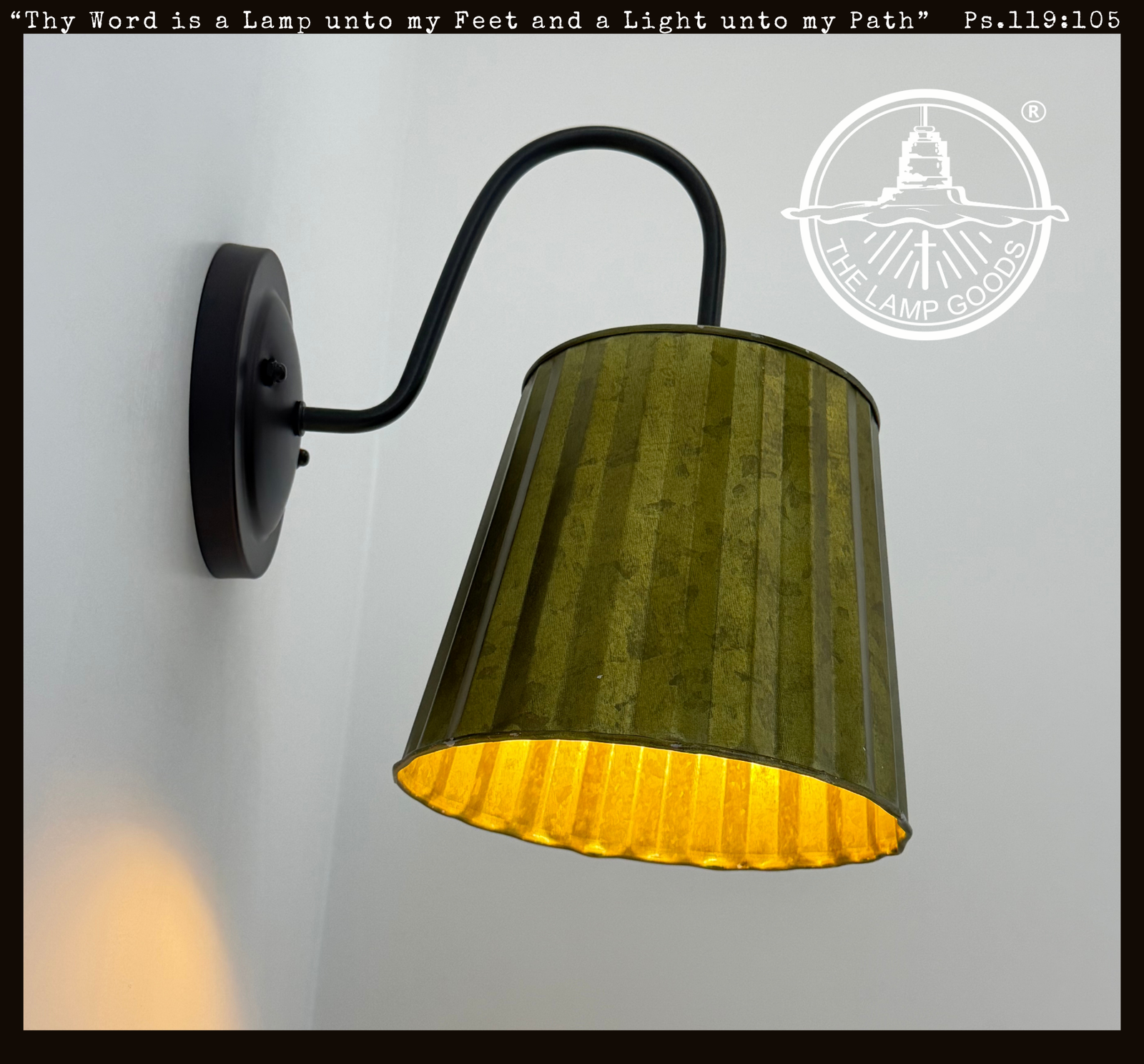 Sage Galvanized Fluted Sconce